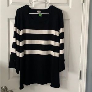 Black white sweater shirt/dress